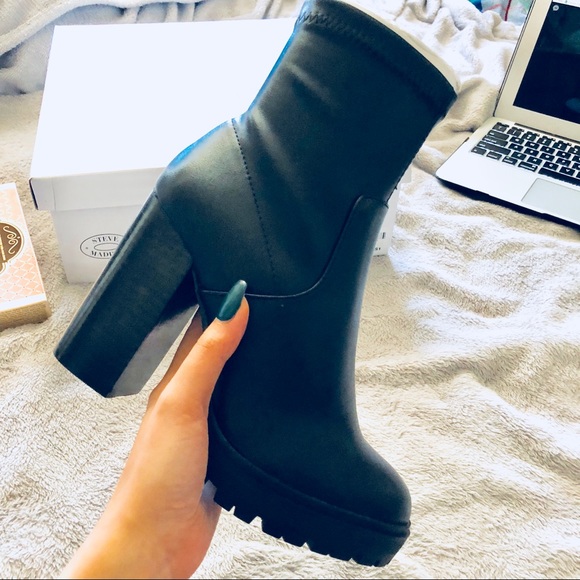 Steve Madden Legend Sock Boots - Picture 2 of 8